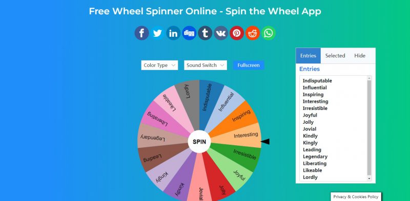 Wheel Spinner